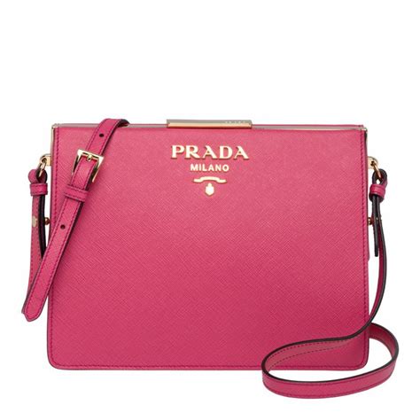 prada pink and white handbag|prada hot pink shoulder bag.